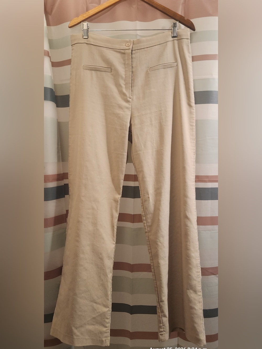 Women's Beige Wide-Leg Pants